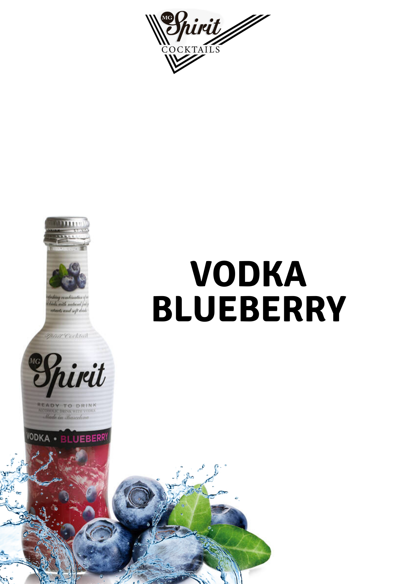 MG Spirit cocktails box van Vodka Blueberry